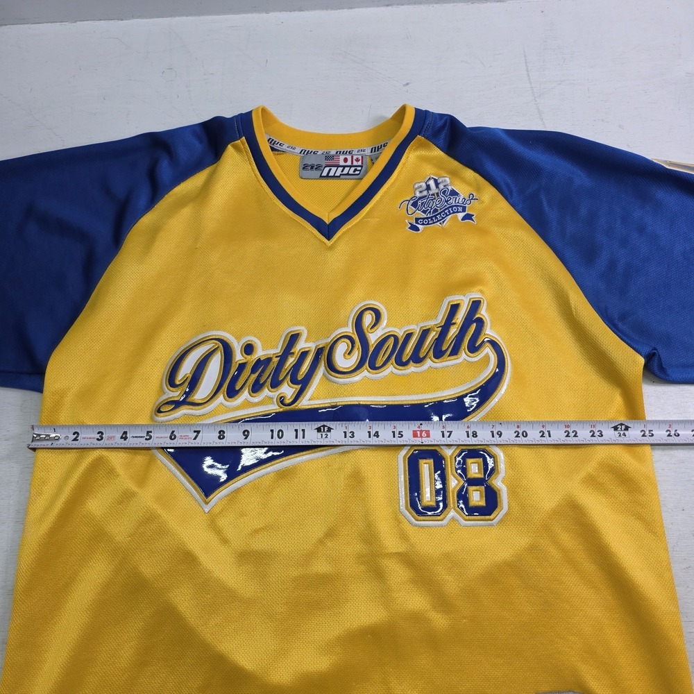 Vintage NYC 212 Dirty South 08 City Series Stitched Vinyl Football Jersey Men XL - Picture 12 of 15